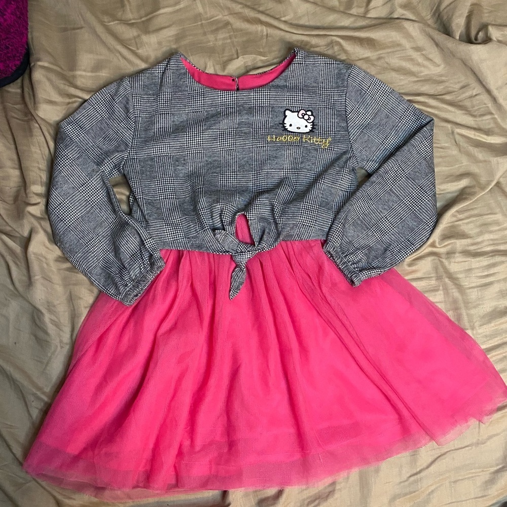 Hello Kitty by Sanrio Plaid Kids Dress Size 5